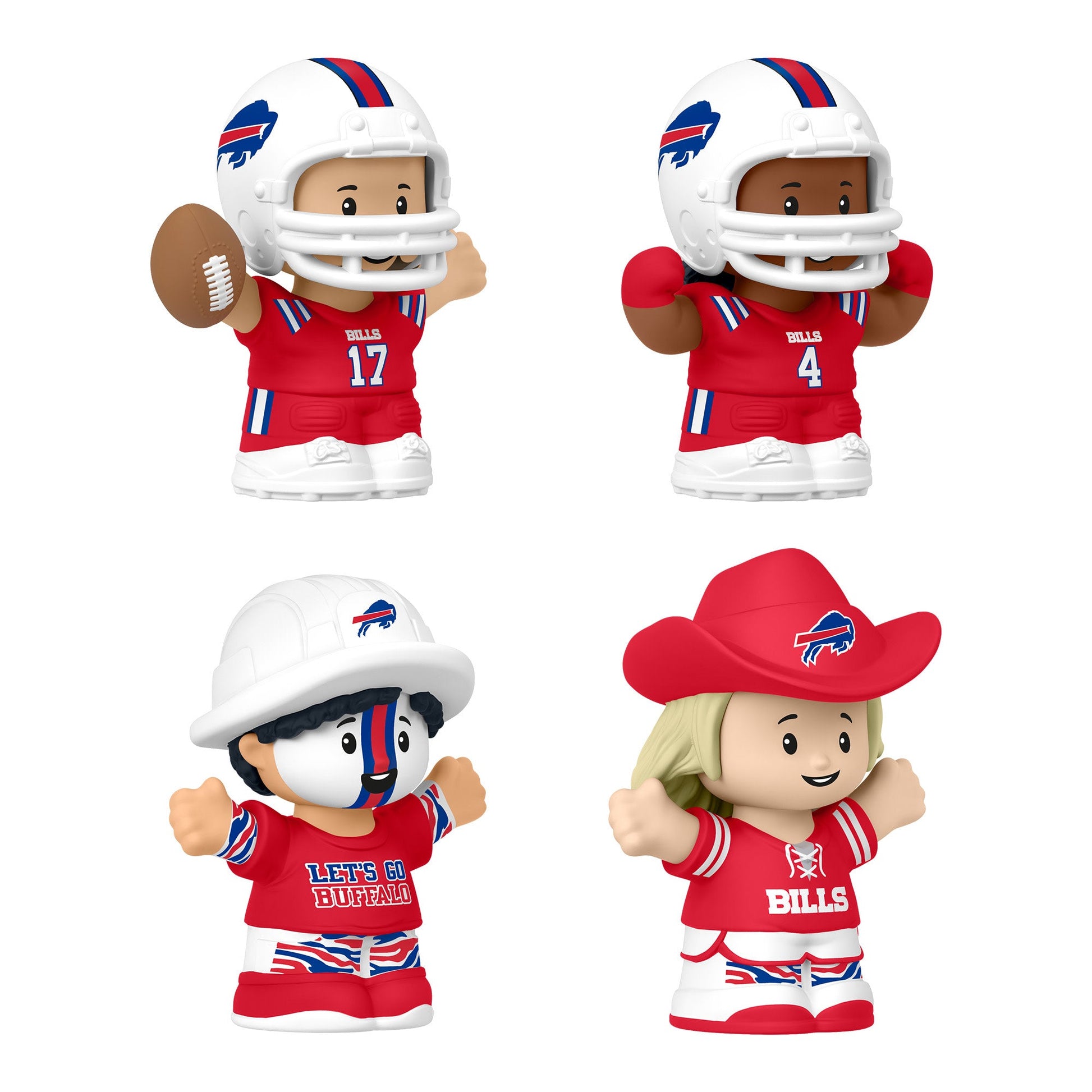 Little People Collector Buffalo Bills Alternate Jersey Figure Set - Bộ Mô Hình Sưu Tầm NFL Mattel Creations - Góc nhìn khác 3