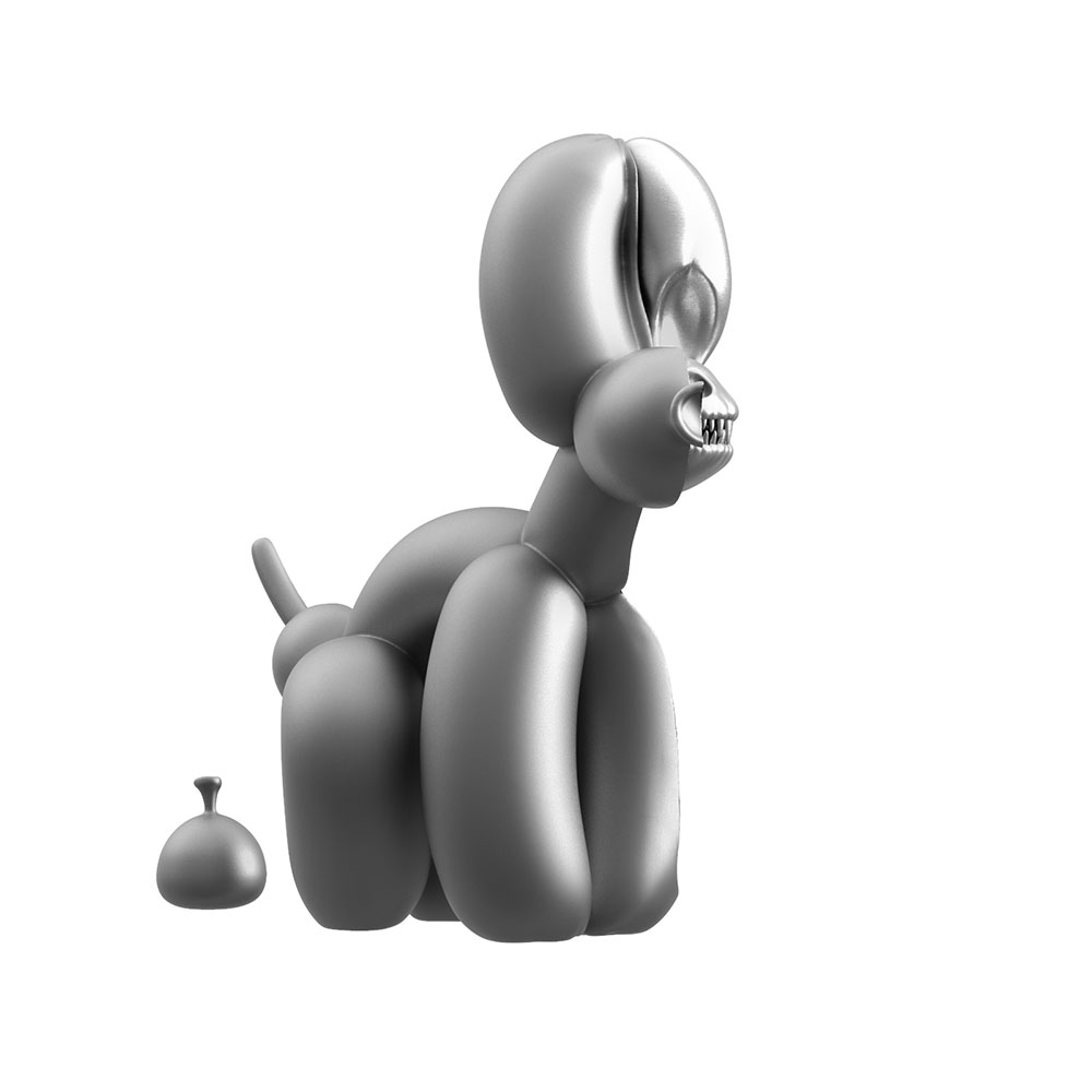 FUNNY ANATOMY BALLOON DOG (Space Grey EDITION) Mô hình Art Toys Mighty Jaxx - Hình ảnh chi tiết 2