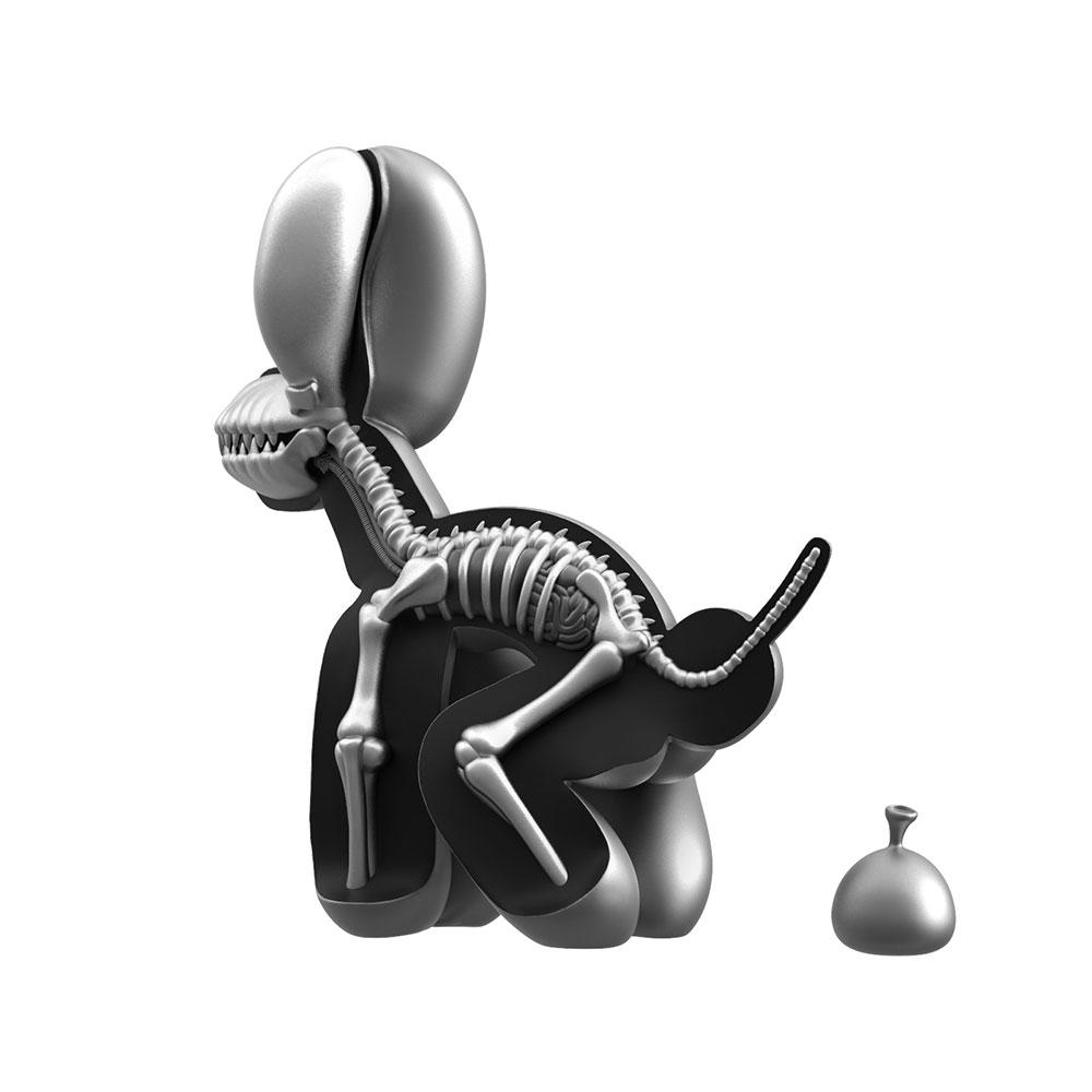 FUNNY ANATOMY BALLOON DOG (Space Grey EDITION) Mô hình Art Toys Mighty Jaxx - Hình ảnh bổ sung 4