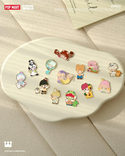 DIMOO Animal Kingdom Series-Badge Blind Box - Huy hiệu Blind Box - Pop Mart - Hình ảnh sản phẩm