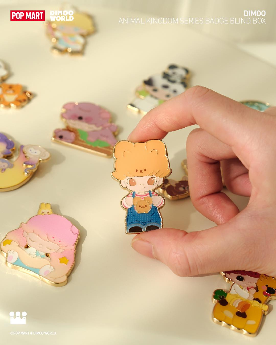 DIMOO Animal Kingdom Series-Badge Blind Box - Huy hiệu Blind Box - Pop Mart - Hình ảnh chi tiết 2