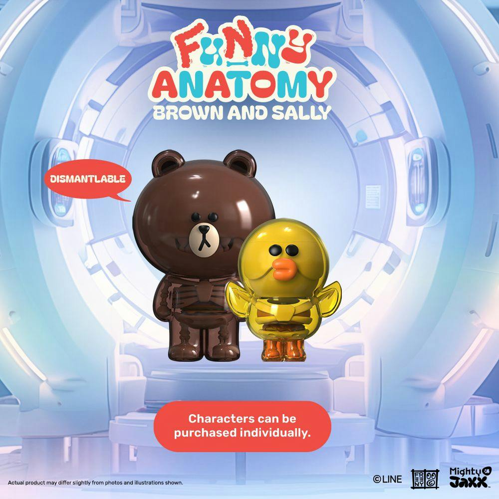 FUNNY ANATOMY LINE FRIENDS BROWN AND SALLY - Mô hình Art Toy Cao Cấp - Mighty Jaxx - Hình ảnh sản phẩm