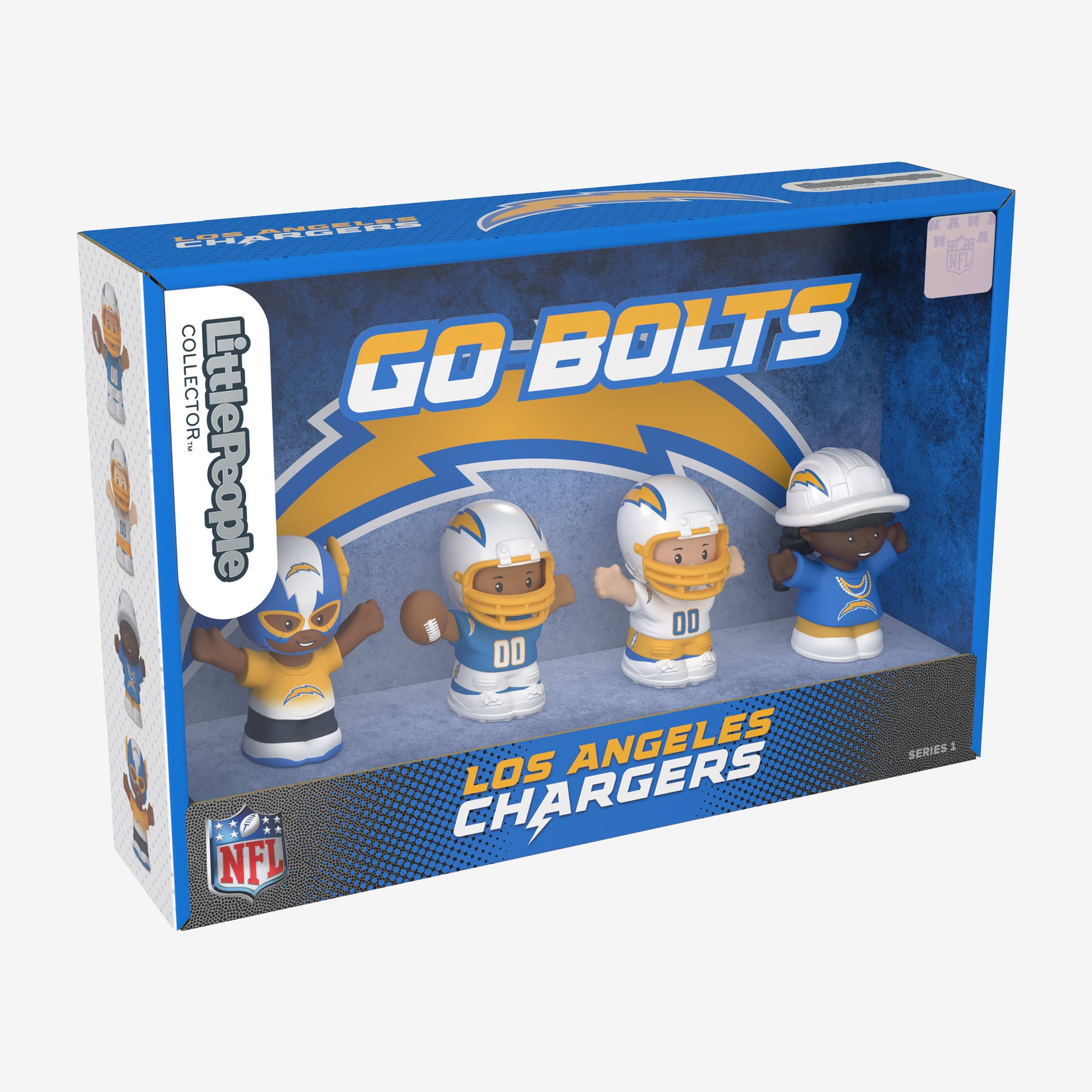 Little People Collector x NFL Los Angeles Chargers Set - Bộ Mô Hình Nhân Vật Thể Thao - Mattel HNJ53 Mattel - ảnh 2 - Figure 