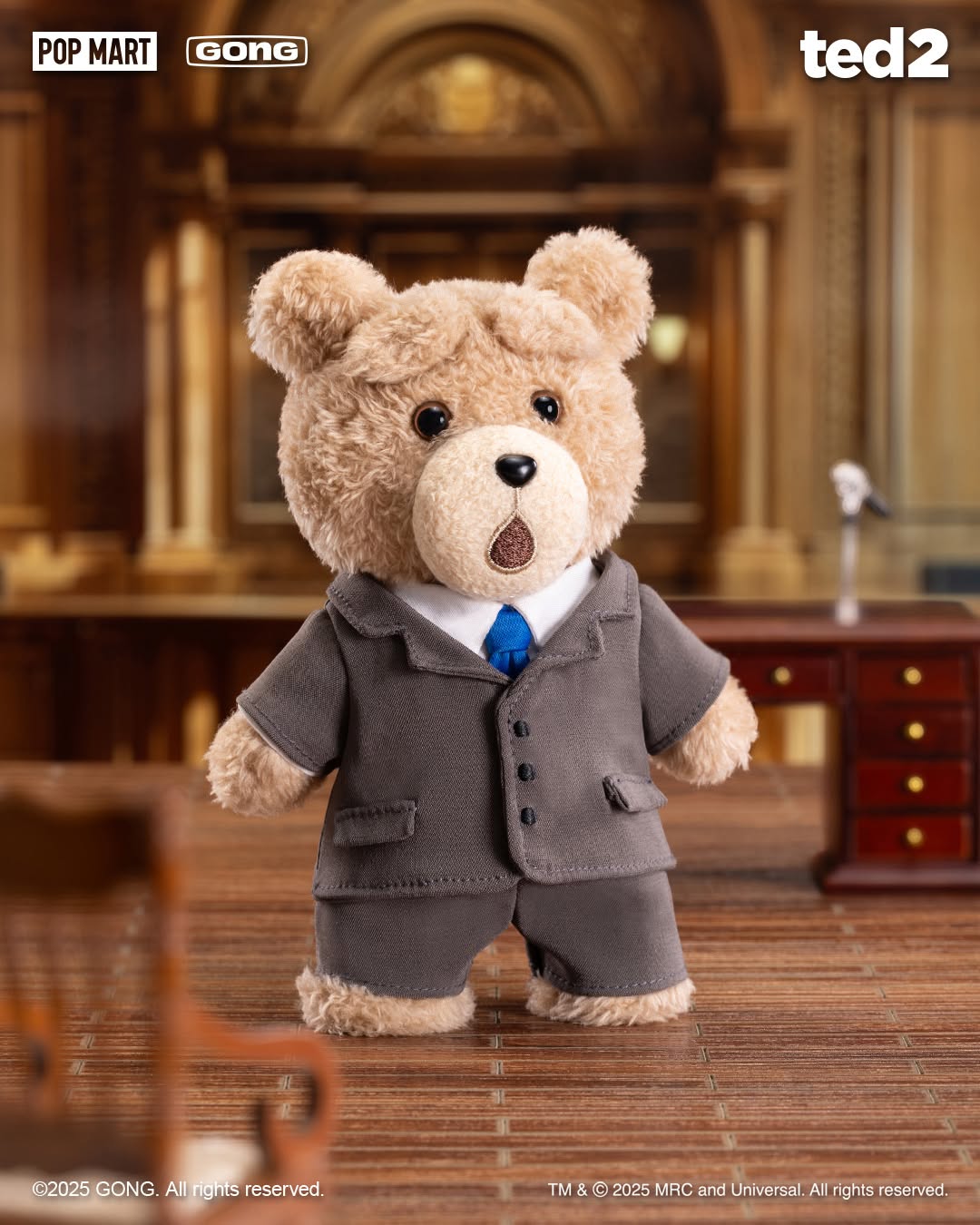 Ted 2 Teddy Bear Action Plush Pendant - Móc Khóa Gấu Bông Blind Box Pop Mart