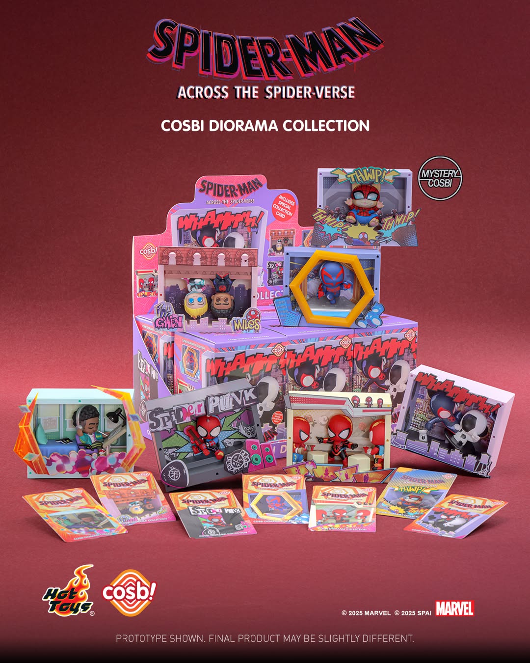 Cosbaby Spider-Man Across The Spider-Verse Diorama Collection - Mô Hình Blindbox Marvel Chính Hãng Hot Toys - Hình ảnh bổ sung 9