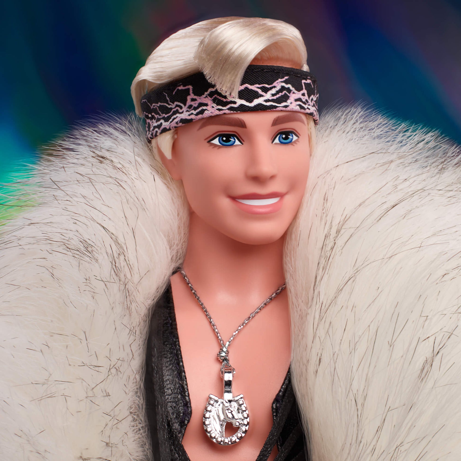 Ken Doll in Faux Fur Coat and Black Fringe Vest – Barbie The Movie - Búp Bê Sưu Tầm Cao Cấp Barbie Signature HRF31 - Hình ảnh bổ sung 5