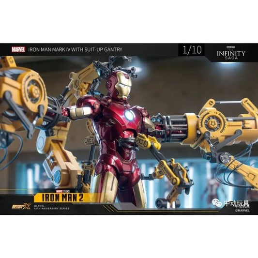 Mô hình trang trí Marvel - Iron Man MK4 - Suit-up Gantry - ZD Toys - ZM78