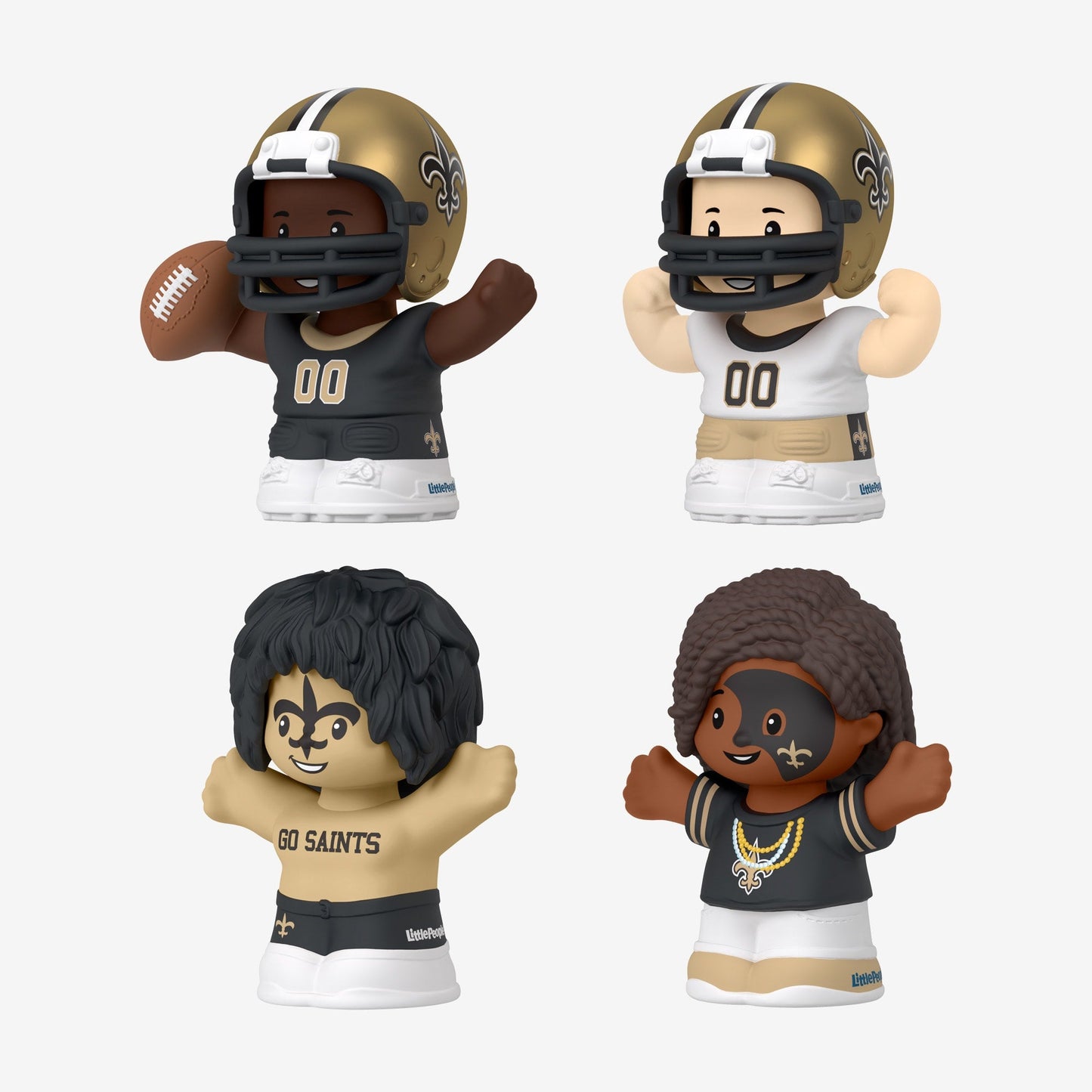 Little People Collector x NFL New Orleans Saints Set - Bộ Mô Hình Nhân Vật Bóng Bầu Dục Mattel - Hình ảnh bổ sung 5