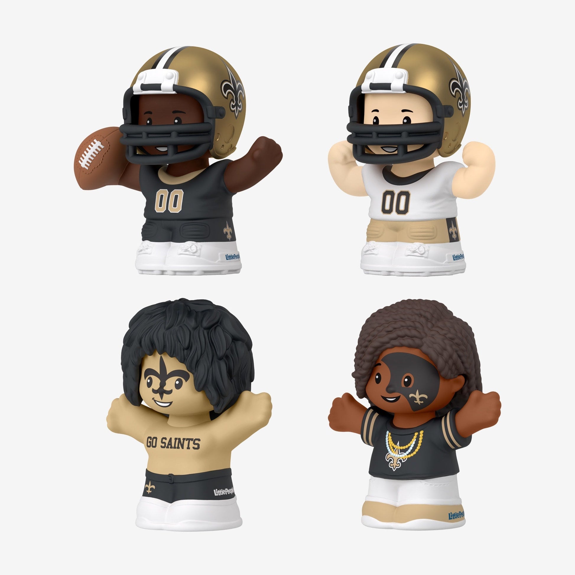 Little People Collector x NFL New Orleans Saints Set - Bộ Mô Hình Nhân Vật Bóng Bầu Dục Mattel - Hình ảnh bổ sung 5
