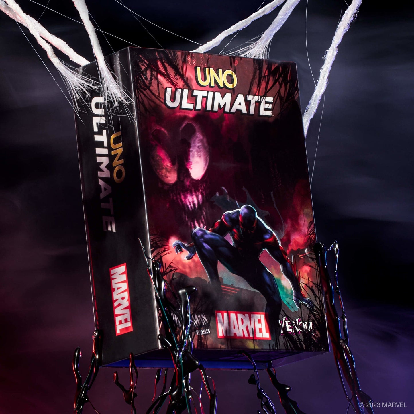 UNO Ultimate Marvel Spider-Man 2099 vs. Venom Add-On 2-Pack - Bộ Bài Thẻ Bài Cao Cấp All-Foil - Mattel - Hình ảnh sản phẩm