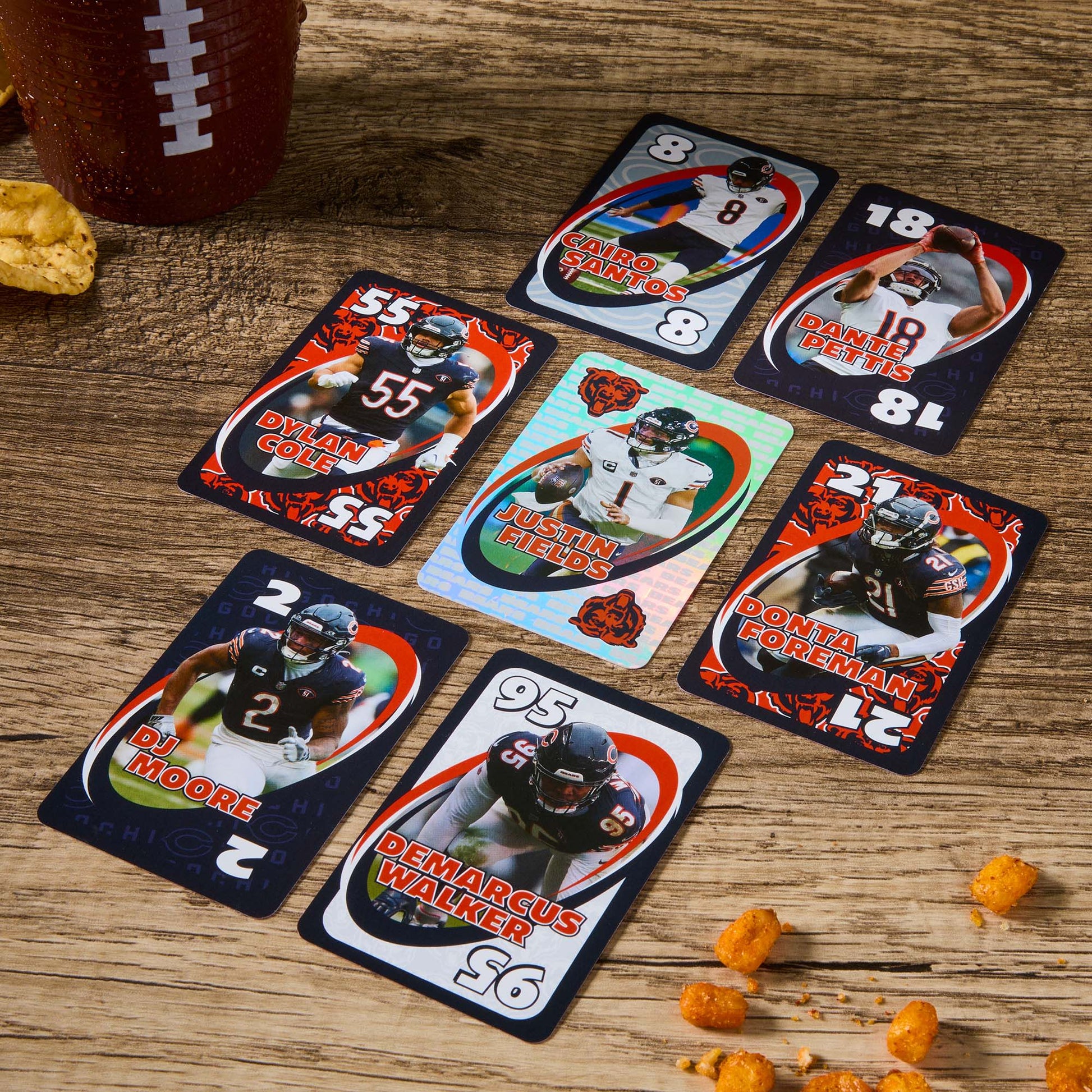 UNO Fandom NFL Chicago Bears Game Deck - Bộ Bài Thẻ Bài Thể Thao Sưu Tầm Mattel - Hình ảnh bổ sung 4