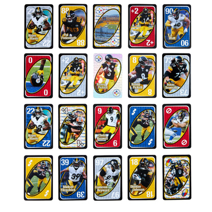 UNO Fandom NFL Pittsburgh Steelers Game Deck - Bộ Bài Thẻ Bài Thể Thao Cao Cấp Mattel HYH53 - Hình ảnh bổ sung 4