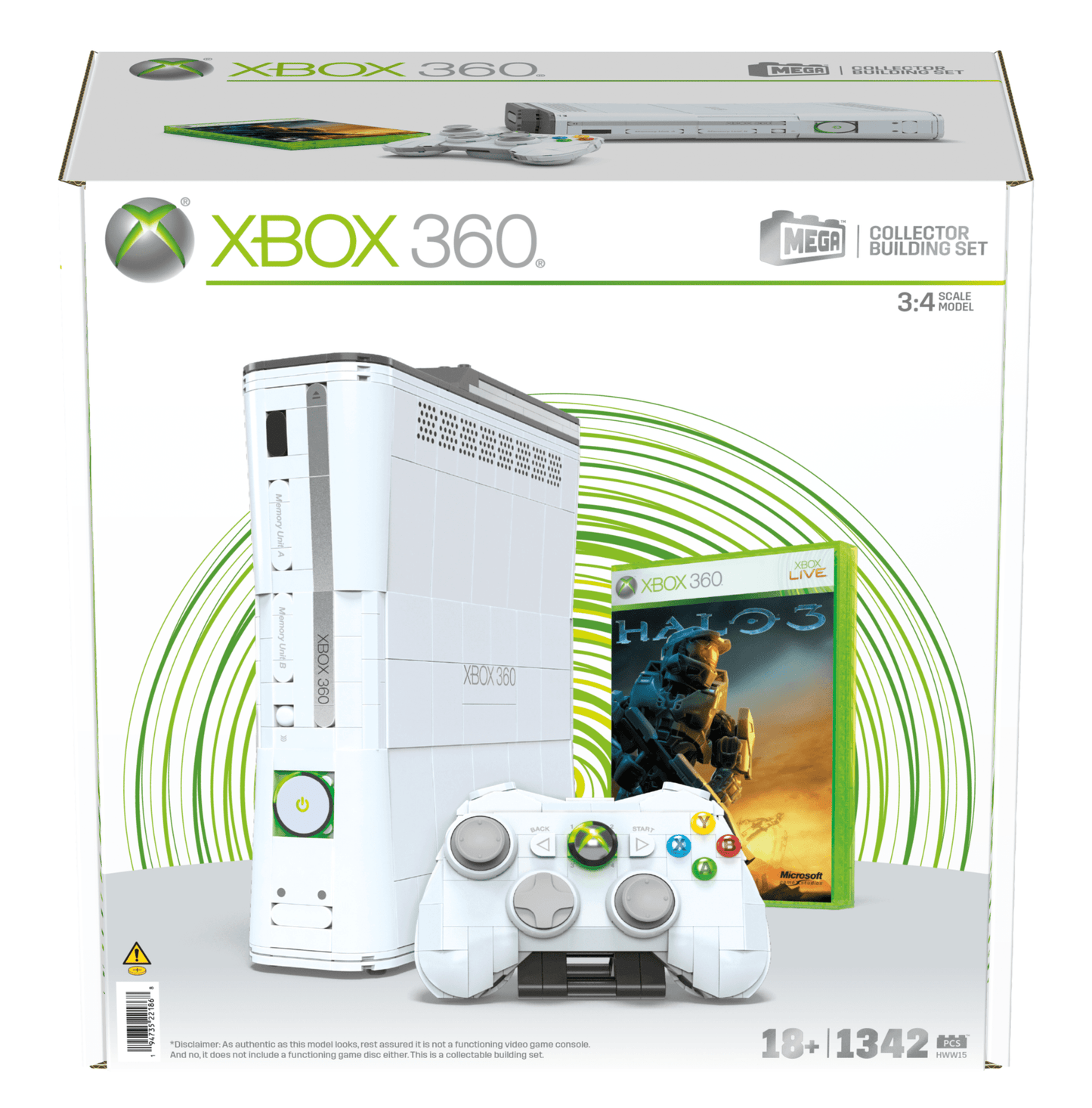 MEGA Microsoft Xbox 360 Replica Building Toy Kit - Bộ Đồ Chơi Lắp Ráp Mô Hình Sưu Tầm - MEGA