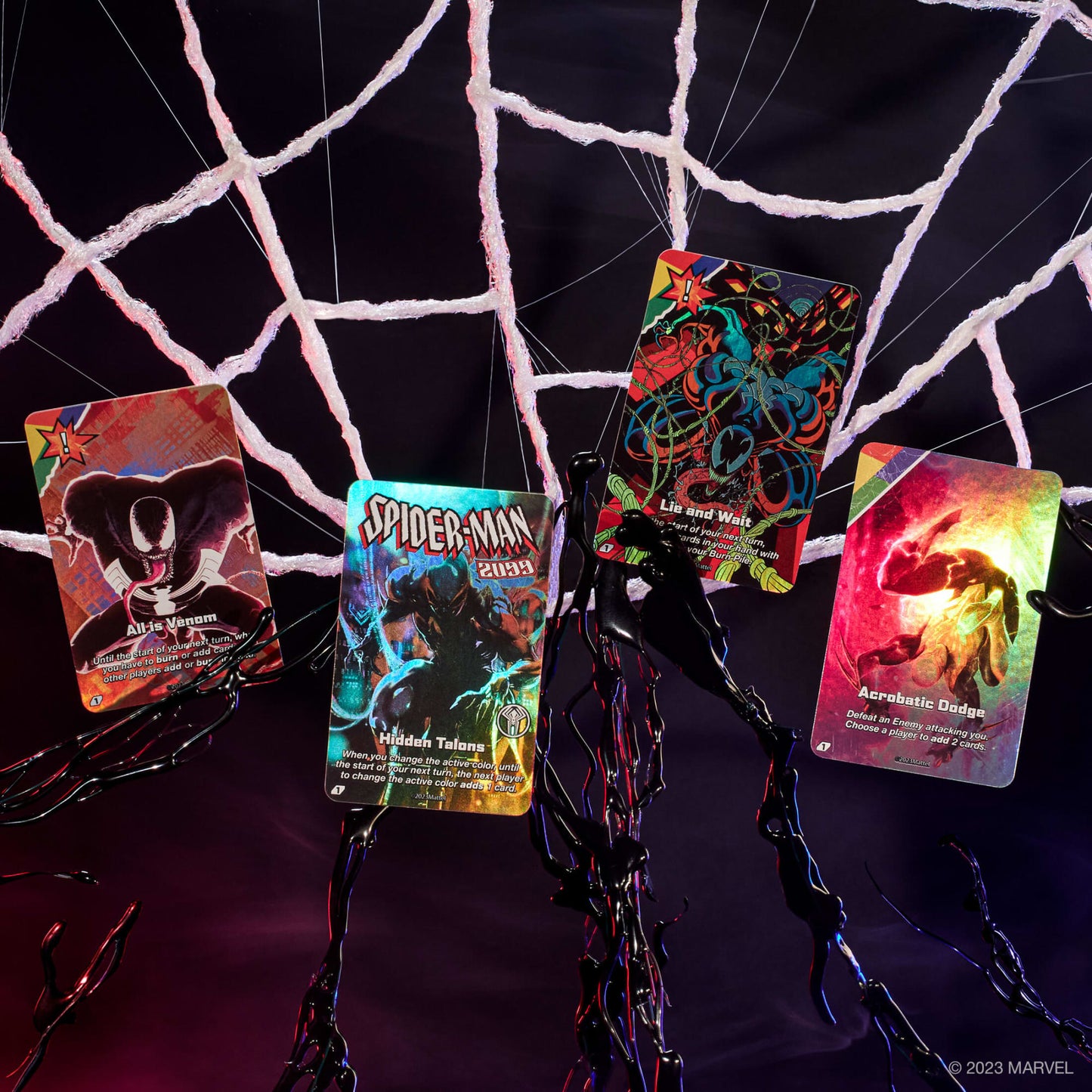 UNO Ultimate Marvel Spider-Man 2099 vs. Venom Add-On 2-Pack - Bộ Bài Thẻ Bài Cao Cấp All-Foil - Mattel - Hình ảnh bổ sung 5