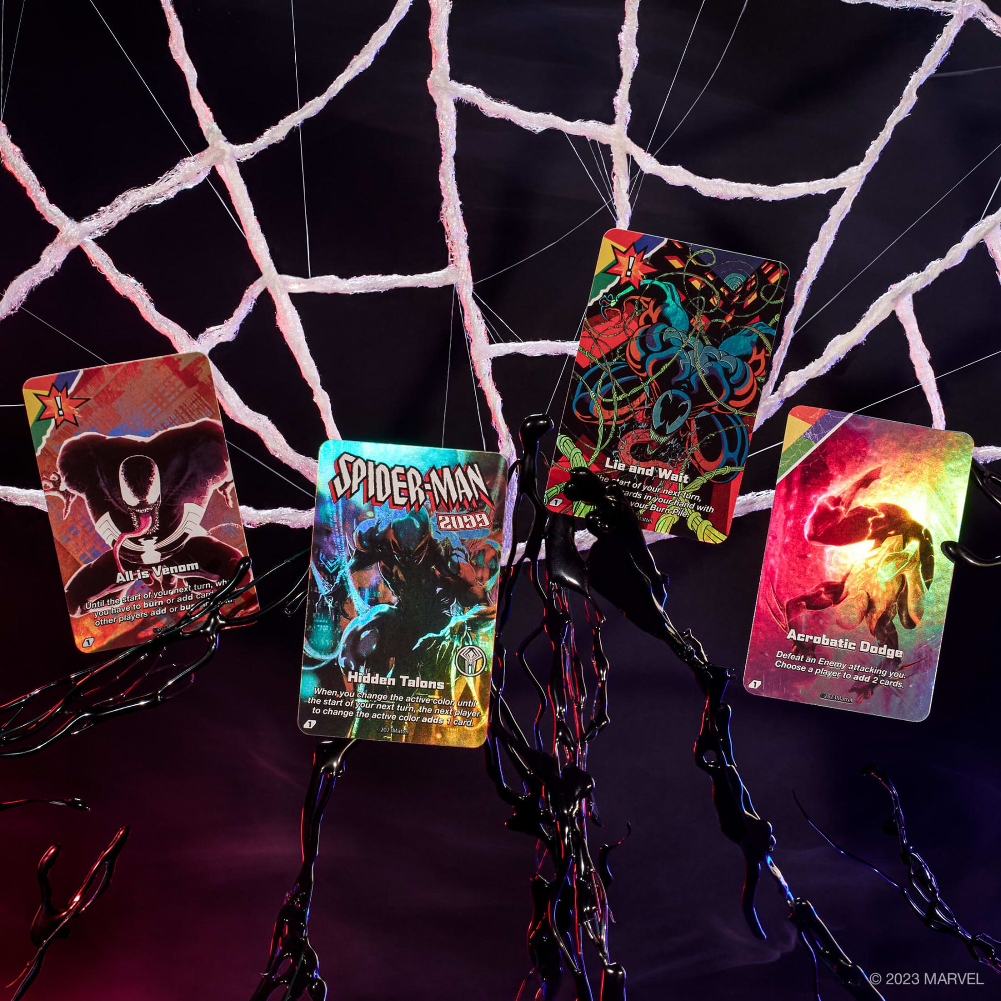 UNO Ultimate Marvel Spider-Man 2099 vs. Venom Add-On 2-Pack - Bộ Bài Thẻ Bài Cao Cấp All-Foil - Mattel - Hình ảnh bổ sung 5