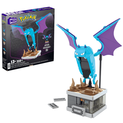 Pokémon Mini Motion Golbat Building Set Bộ lắp ráp Mô hình Chuyển động MEGA