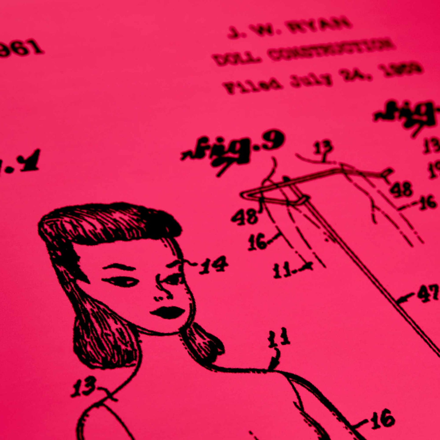 Art of Engineering Barbie® Print - Tranh Nghệ Thuật Bản Vẽ Bằng Sáng Chế - Mattel Creations - Hình ảnh bổ sung 4