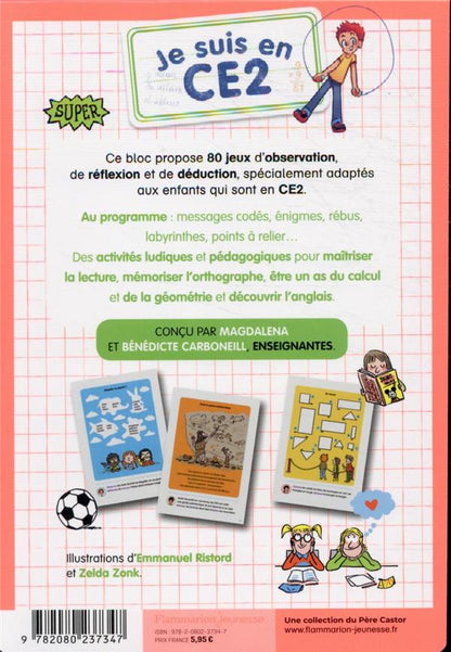 Mon Bloc D'Activites - Ce2 - Messages Codes - Mots Meles - Enigmes...