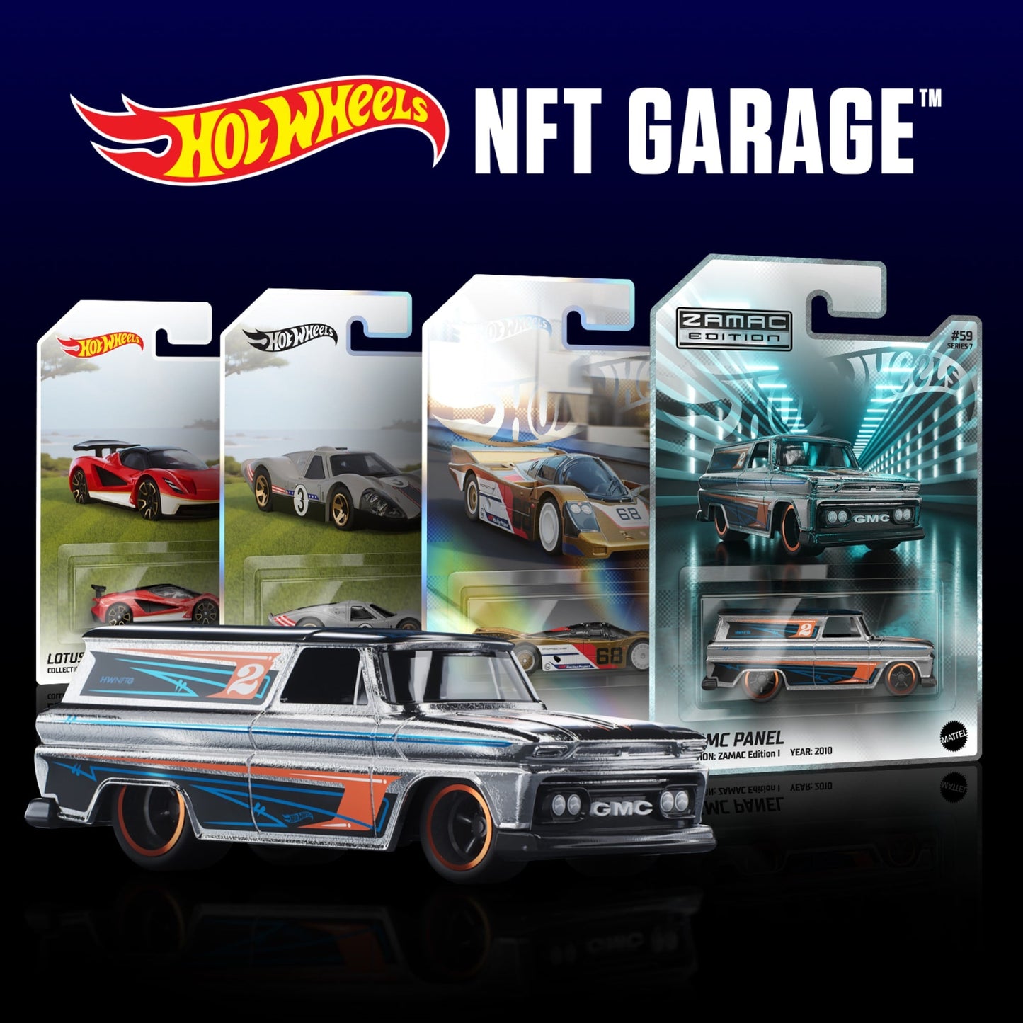 Hot Wheels NFT Garage Series 7: Premium Pack of 5 Virtual Collectibles - Bộ 5 Thẻ NFT Sưu Tầm Cao Cấp - Hot Wheels Mattel - Hình ảnh sản phẩm