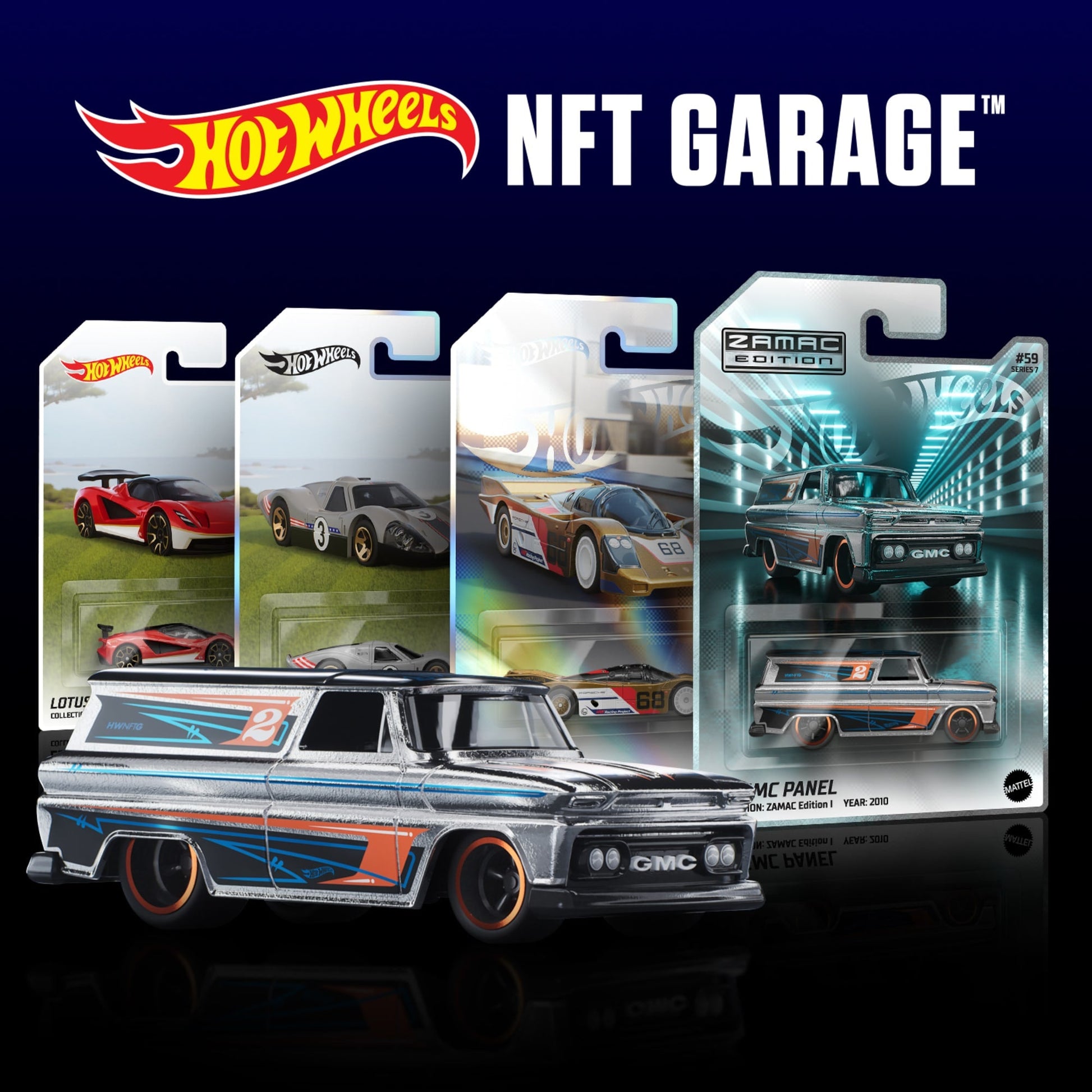 Hot Wheels NFT Garage Series 7: Premium Pack of 5 Virtual Collectibles - Bộ 5 Thẻ NFT Sưu Tầm Cao Cấp - Hot Wheels Mattel - Hình ảnh sản phẩm