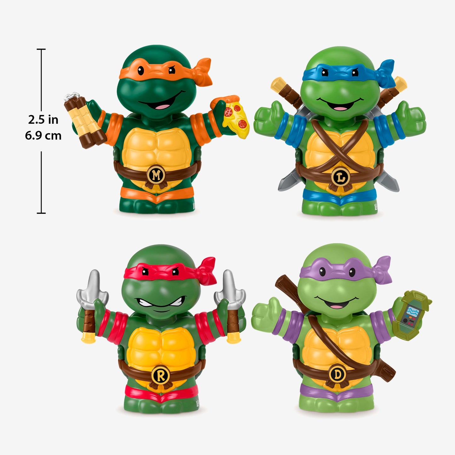 Little People Collector Teenage Mutant Ninja Turtles Special Edition Set - Bộ Mô Hình 4 Ninja Rùa Sưu Tầm Fisher-Price Fisher