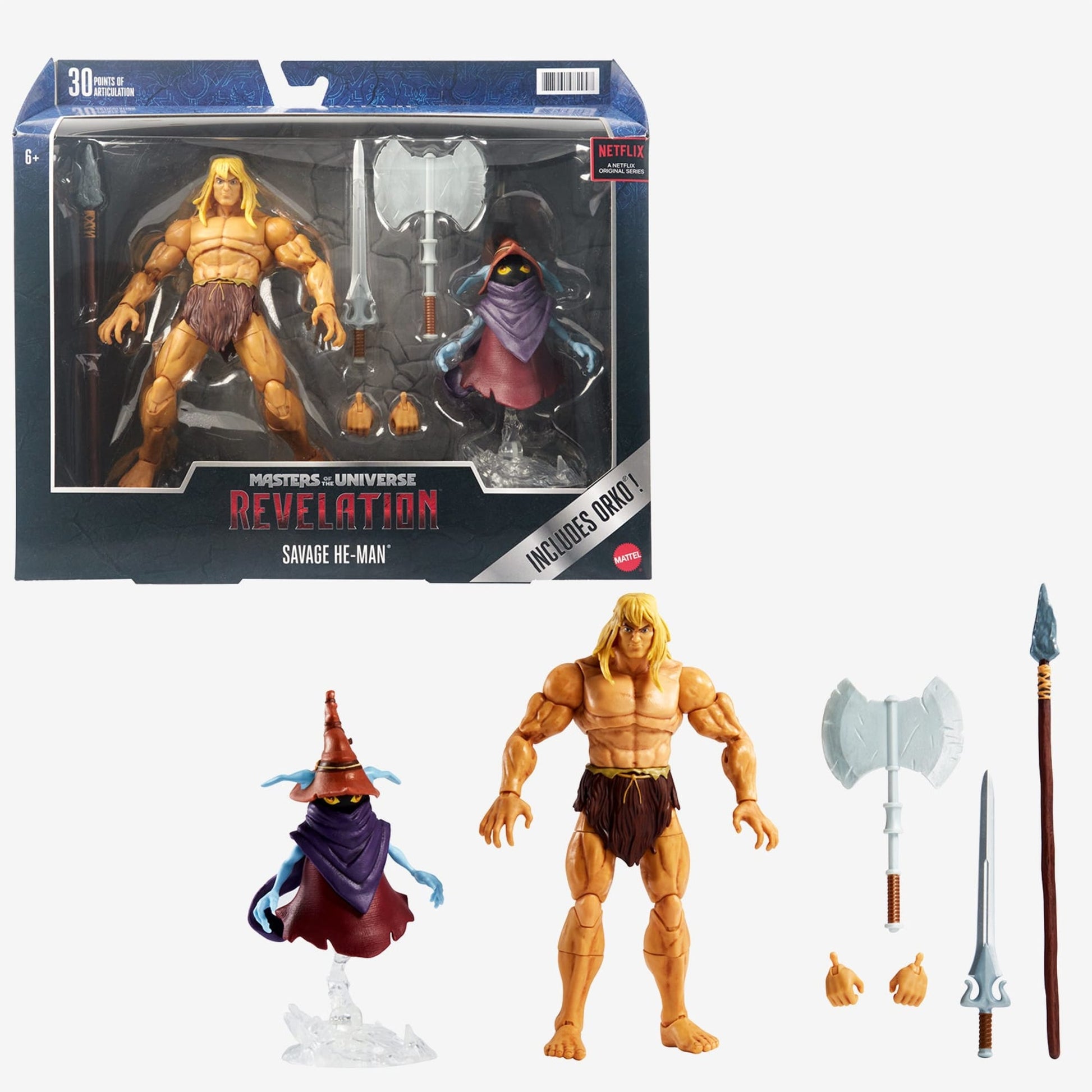 Masters of the Universe Masterverse Revelation Savage He-Man Action Figure - Mô Hình Hành Động Cao Cấp Mattel Mattel - Action