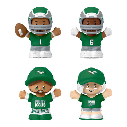 Little People Collector Philadelphia Eagles Alternate Jersey Figure Set - Bộ Mô Hình Cầu Thủ NFL Sưu Tầm - Mattel - Hình ảnh chi tiết 2
