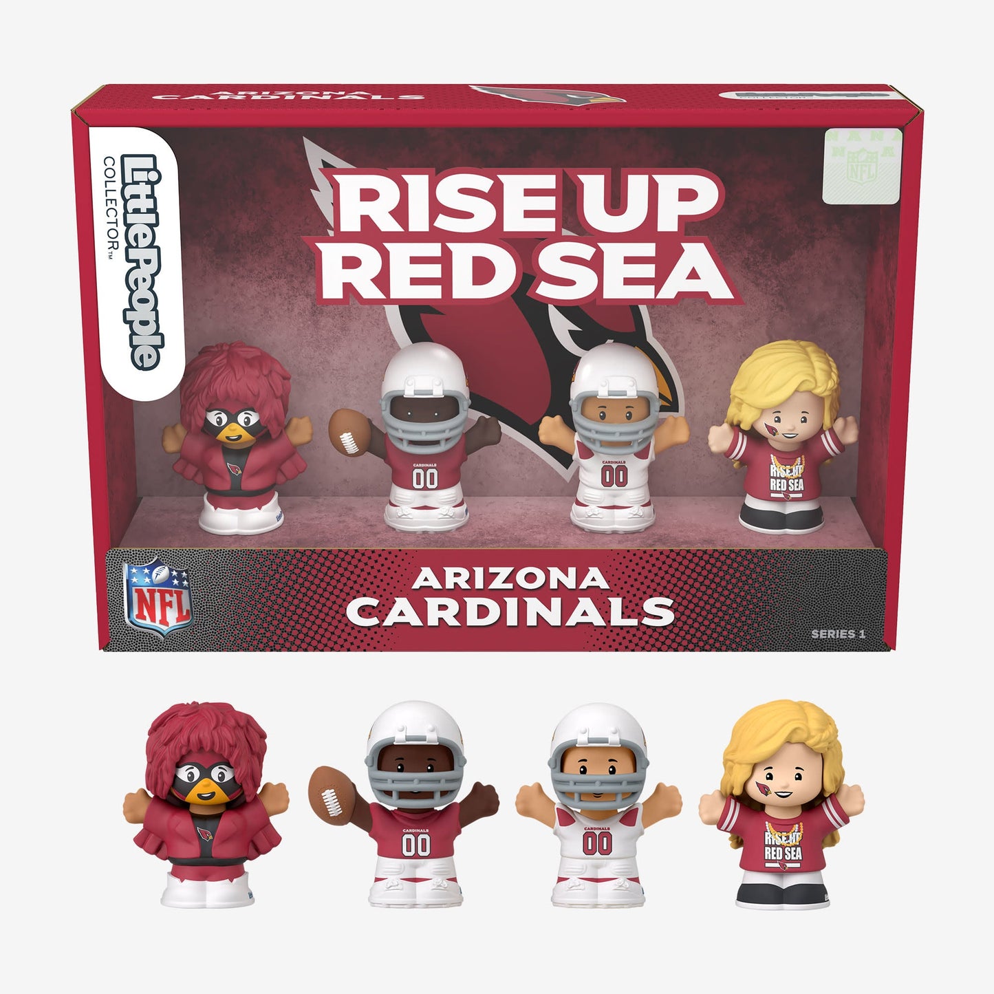 Little People Collector x NFL Arizona Cardinals Set - Bộ Mô Hình Nhân Vật Sưu Tập - Mattel - Góc nhìn khác 3