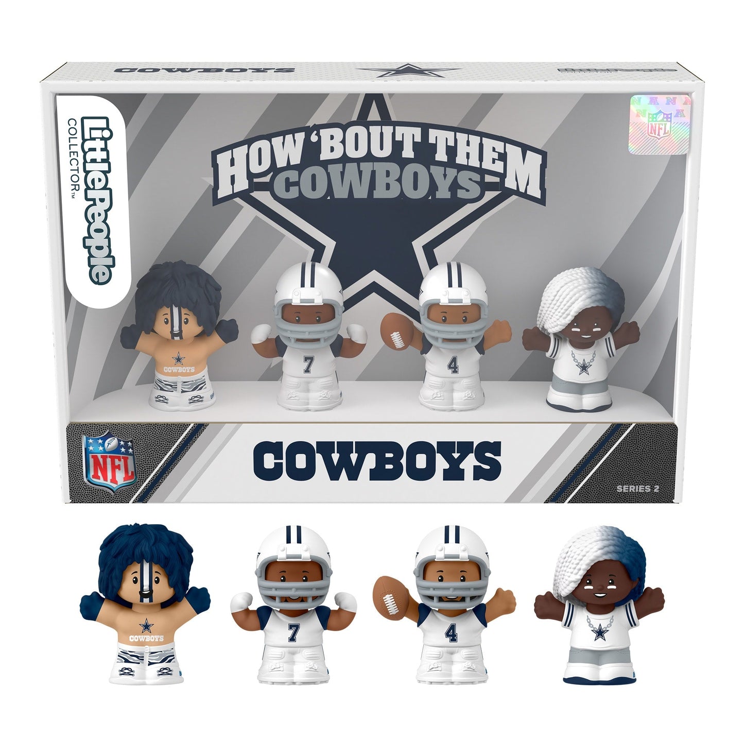 Little People Collector Dallas Cowboys Alternate Jersey Figure Set - Bộ Mô Hình NFL Cao Cấp - Fisher-Price - Hình ảnh sản phẩm