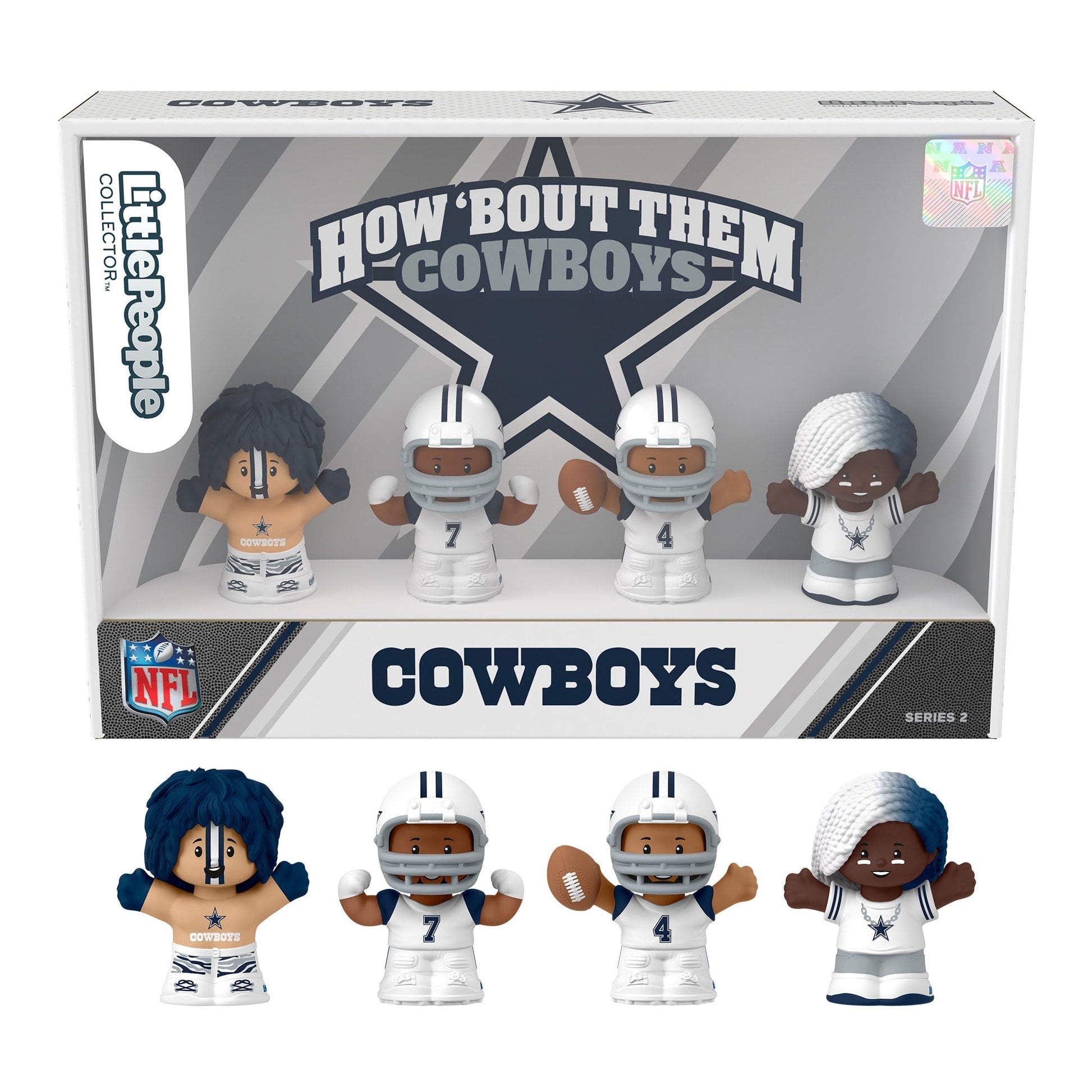Little People Collector Dallas Cowboys Alternate Jersey Figure Set - Bộ Mô Hình NFL Cao Cấp - Fisher-Price - Hình ảnh sản phẩm
