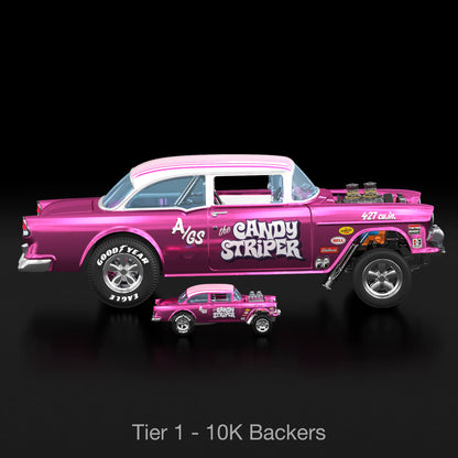 RLC Exclusive 1:18 Scale ‘55 Chevy Bel Air Gasser “Candy Striper” - Xe Mô Hình Tỉ Lệ 1:18 Cao Cấp Hot Wheels - Hình ảnh bổ sung 5