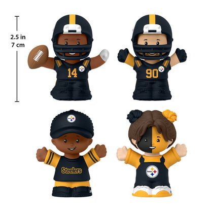 Little People Collector Pittsburgh Steelers Alternate Jersey Figure Set - Bộ Mô Hình Sưu Tầm NFL - Mattel HVH16 - Hình ảnh bổ sung 5