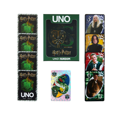 UNO Fandom Harry Potter Slytherin Game Deck - Bài Thẻ Board Game Phù Thuỷ - Mattel Creations - Góc nhìn khác 3