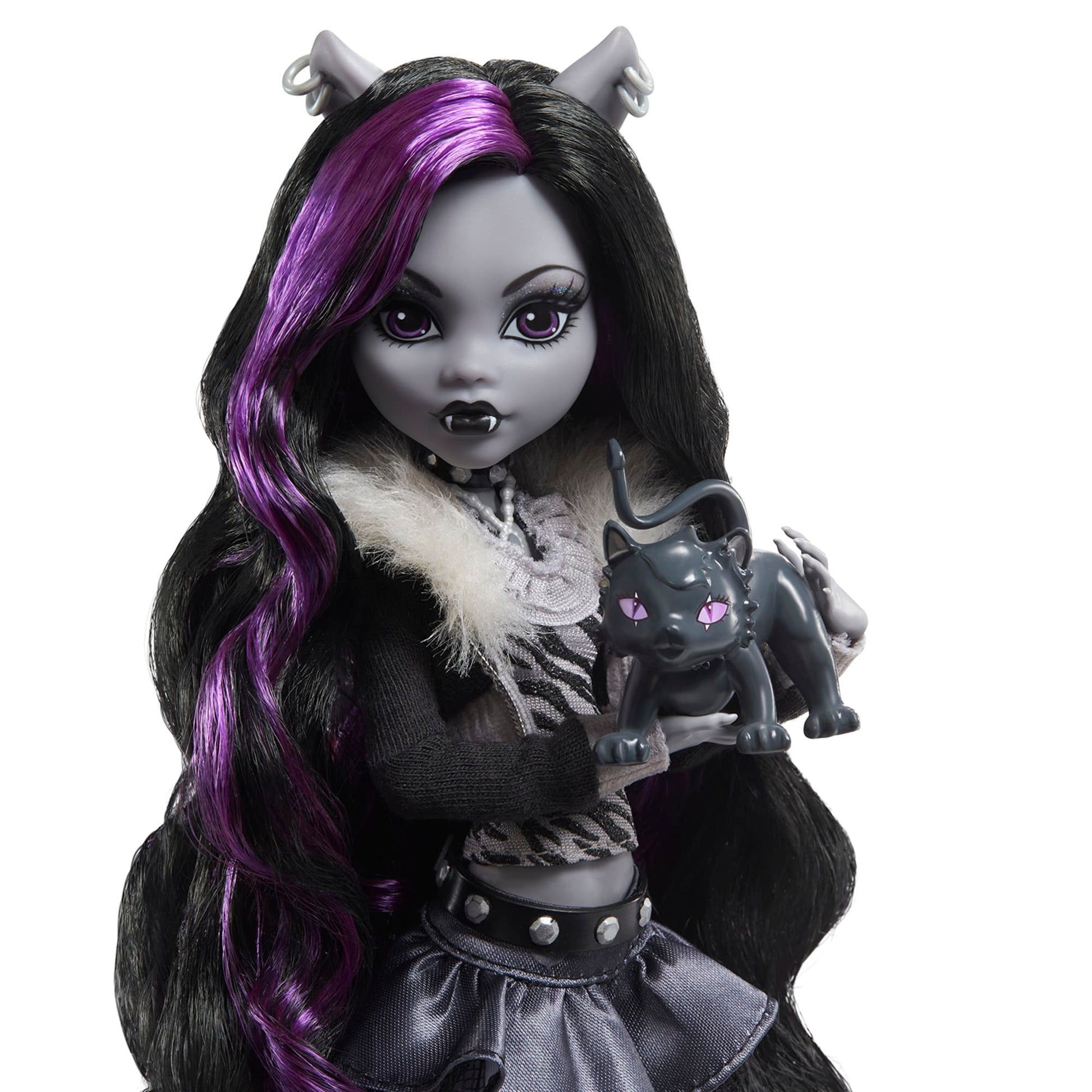 Monster High Reel Drama Clawdeen Wolf Doll - Búp Bê Sưu Tầm Bản Đen Trắng - Mattel HKN28 - Góc nhìn khác 3