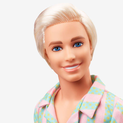 Ken Doll Wearing Pastel Striped Beach Matching Set – Barbie The Movie - Búp bê mô hình sưu tầm - Mattel HPJ97 - Hình ảnh bổ sung 6