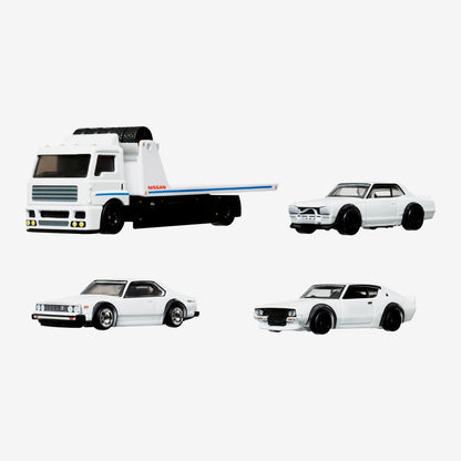 Hot Wheels Premium Collector Set, 3 Nissan Skyline Cars & 1 Transporter - Bộ 4 Xe Mô Hình Nissan Skyline Cao Cấp - Hình ảnh chi tiết 2