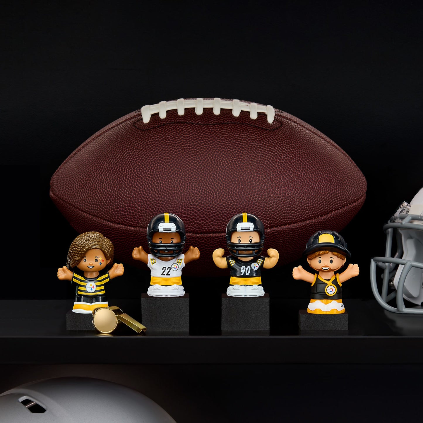 Little People Collector x NFL Pittsburgh Steelers Set - Bộ Mô Hình Sưu Tập NFL - Mattel - Hình ảnh chi tiết 2