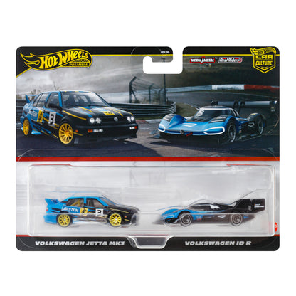 Hot Wheels Premium Car Culture 2-Pack Volkswagen Jetta MK3 & Volkswagen ID R - Xe Mô Hình Die-cast 1:64 Hot Wheels - Hình ảnh sản phẩm