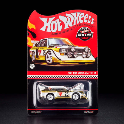 RLC Exclusive 1985 Audi Sport quattro S1 - Xe Mô Hình Rally 1:64 Hot Wheels Red Line Club