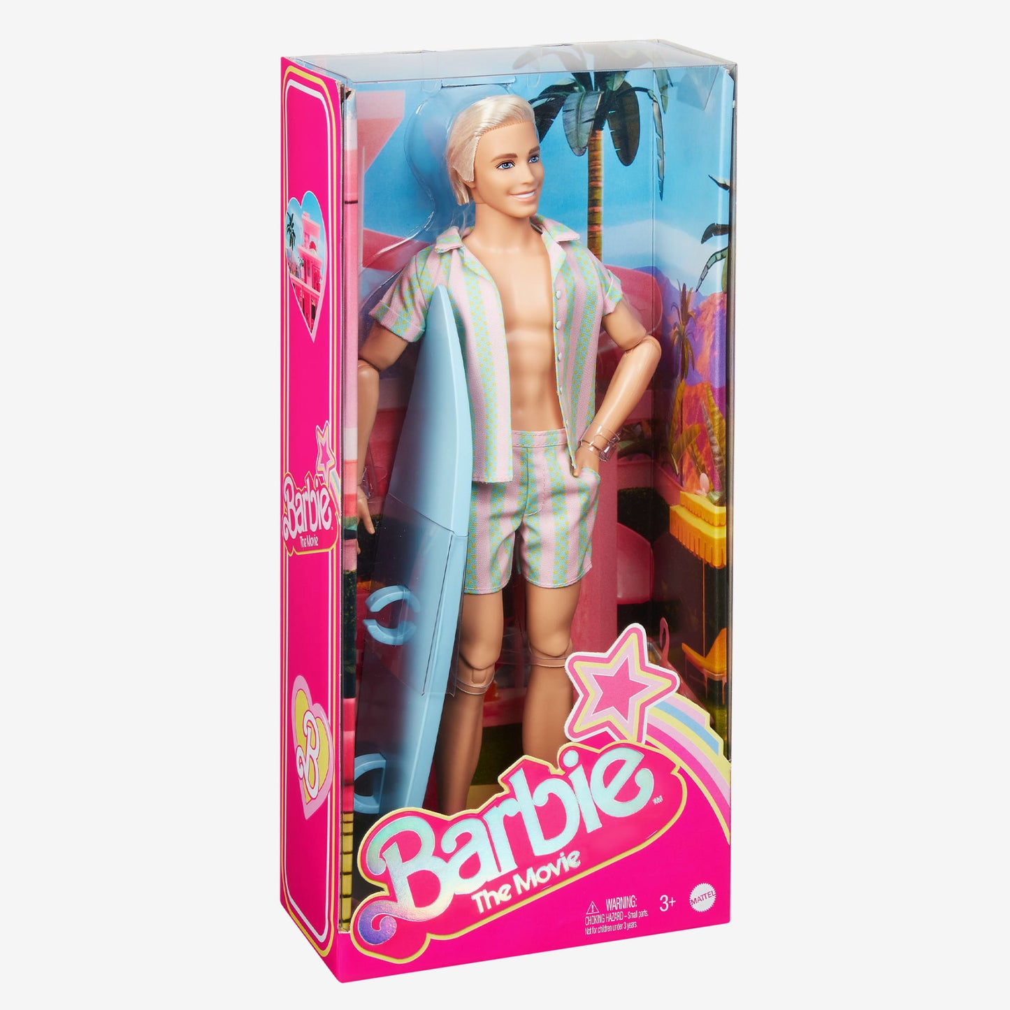 Ken Doll Wearing Pastel Striped Beach Matching Set – Barbie The Movie - Búp bê mô hình sưu tầm - Mattel HPJ97 Mattel Creation