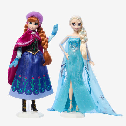Disney100 Frozen Anna and Elsa Collector Dolls - Bộ Búp Bê Sưu Tập Kỷ Niệm 100 Năm Disney - Mattel - Hình ảnh sản phẩm