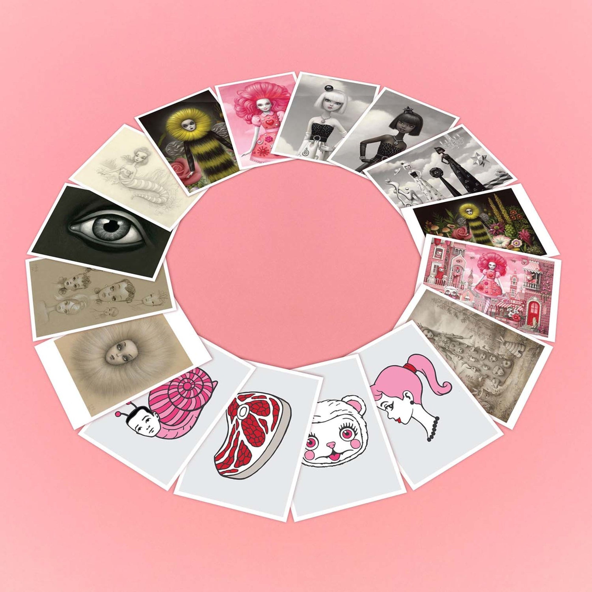 Mark Ryden x Barbie Postcard Set - Bộ Bưu Thiếp Nghệ Thuật Sưu Tầm - Mattel Creations - Hình ảnh sản phẩm