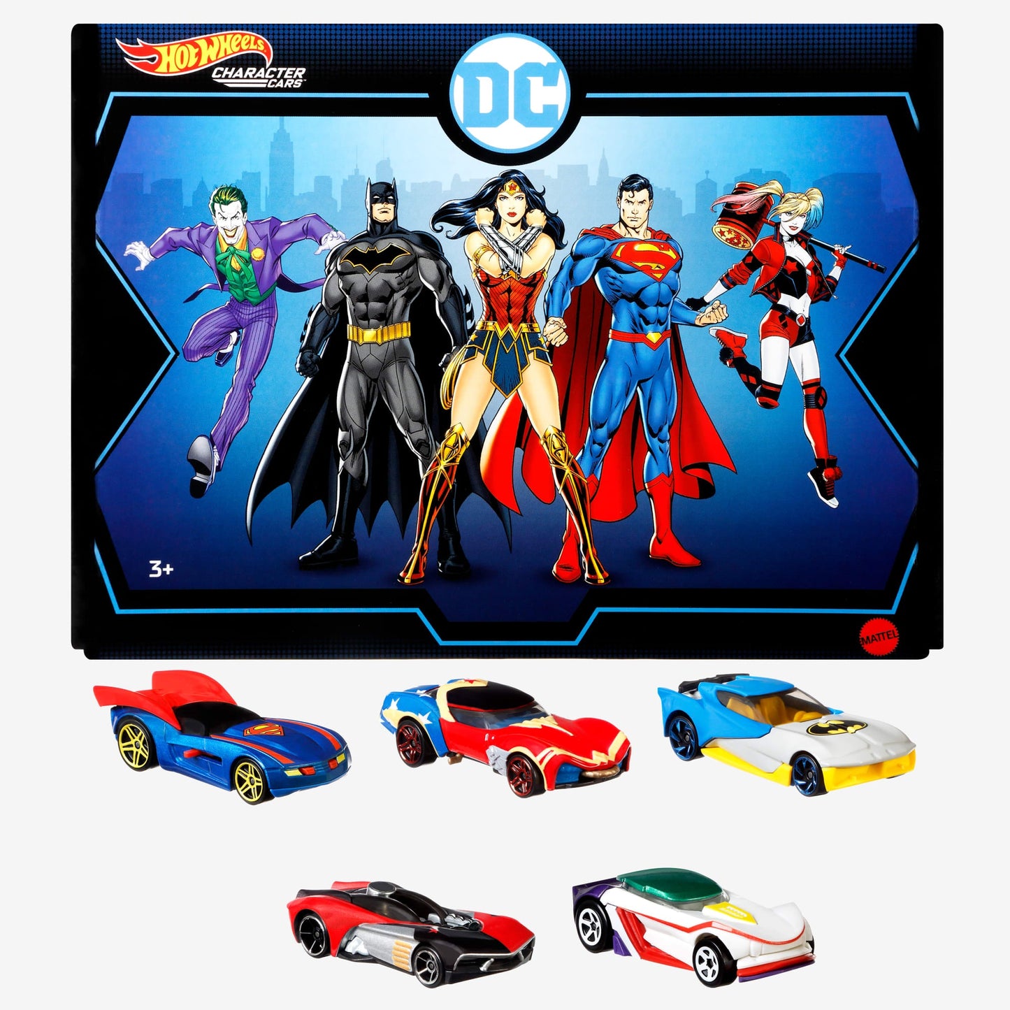 Hot Wheels DC Character Car 5-Pack - Bộ 5 Xe Mô Hình Siêu Anh Hùng DC Universe - Hot Wheels Mattel - Hình ảnh sản phẩm