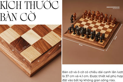 Bộ Cờ Vua: Triều Đại Chó - Cờ vua gỗ thủ công cao cấp - Miniwood Design