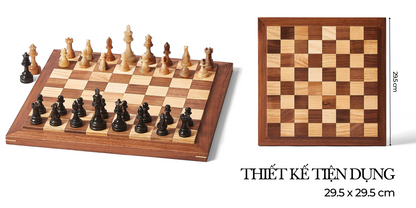Bộ Cờ Vua Signature Size Du Lịch - Bộ cờ vua gỗ hương cao cấp - Miniwood Design