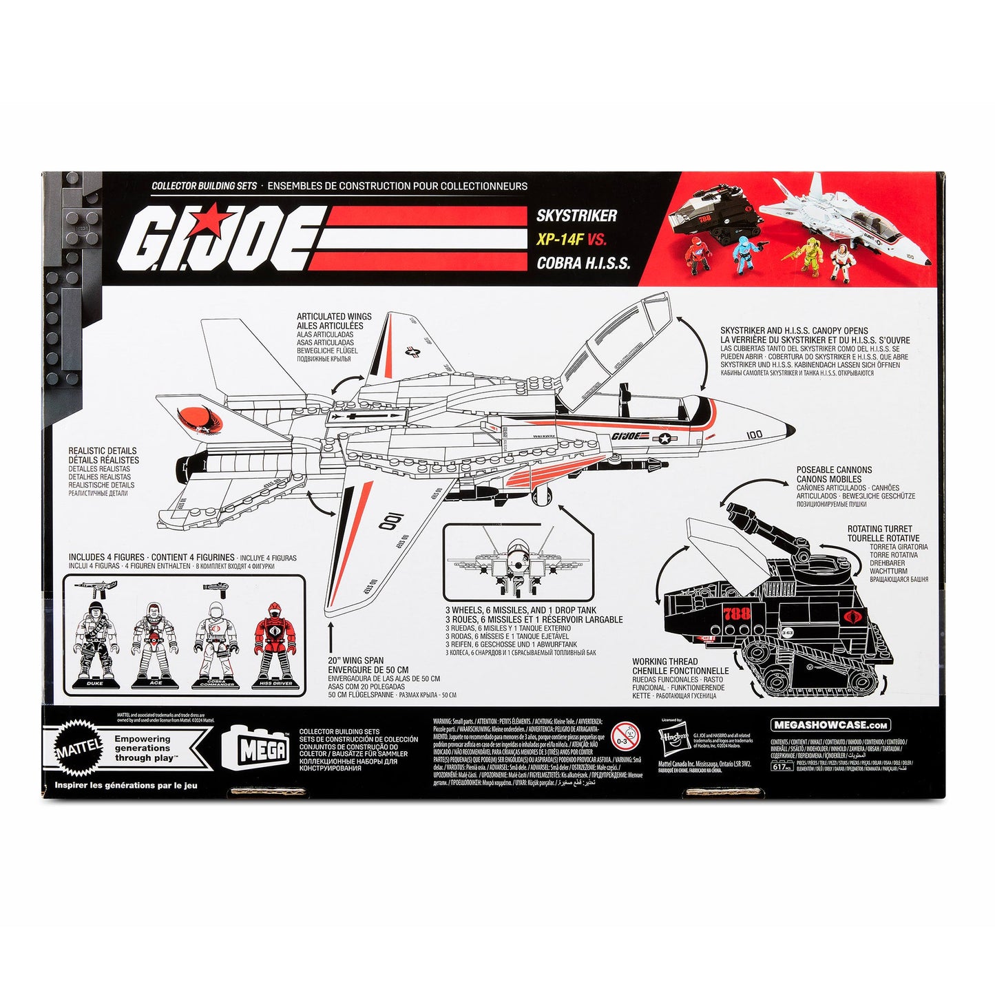 MEGA G.I. JOE Skystriker vs. COBRA H.I.S.S. Building Set - Bộ Đồ Chơi Lắp Ráp Sưu Tầm G.I. Joe - MEGA Mattel
