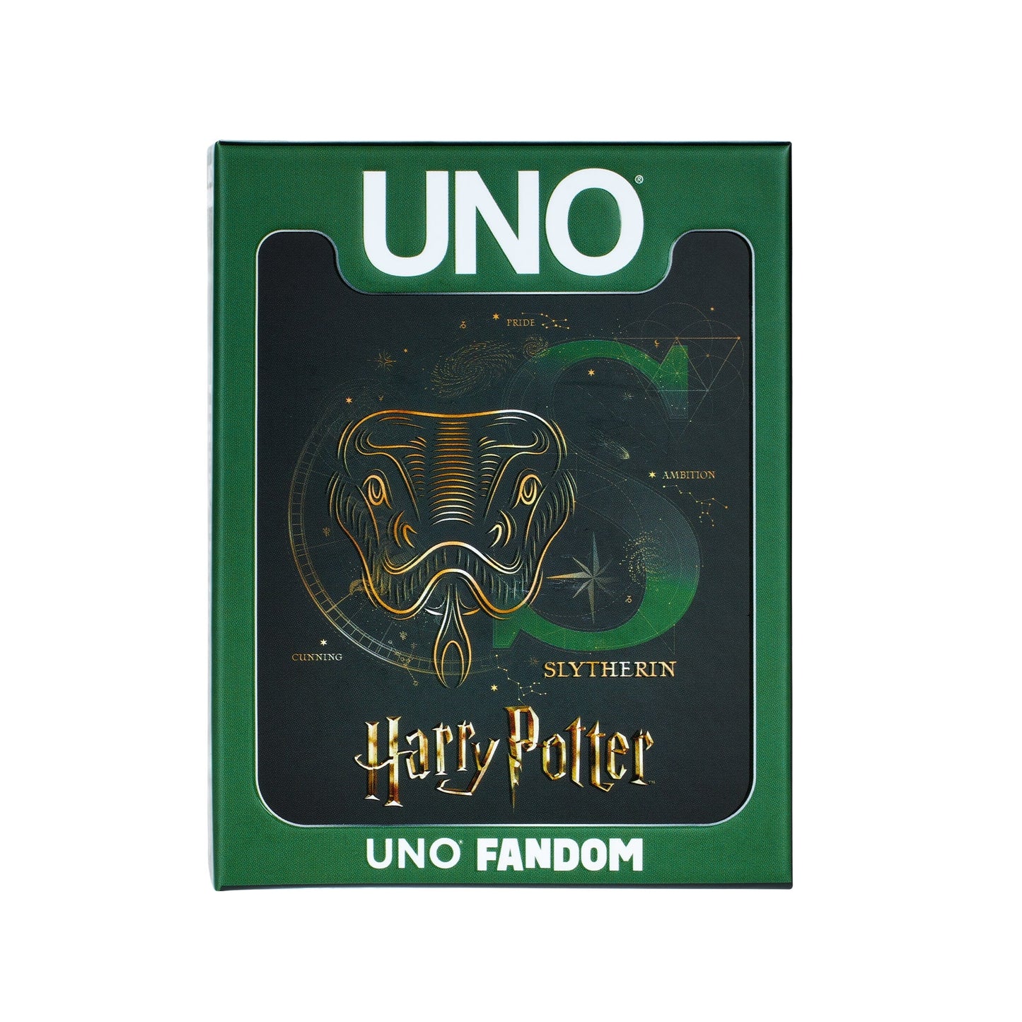 UNO Fandom Harry Potter Slytherin Game Deck - Bài Thẻ Board Game Phù Thuỷ - Mattel Creations Mattel Creations - ảnh 1 - Board