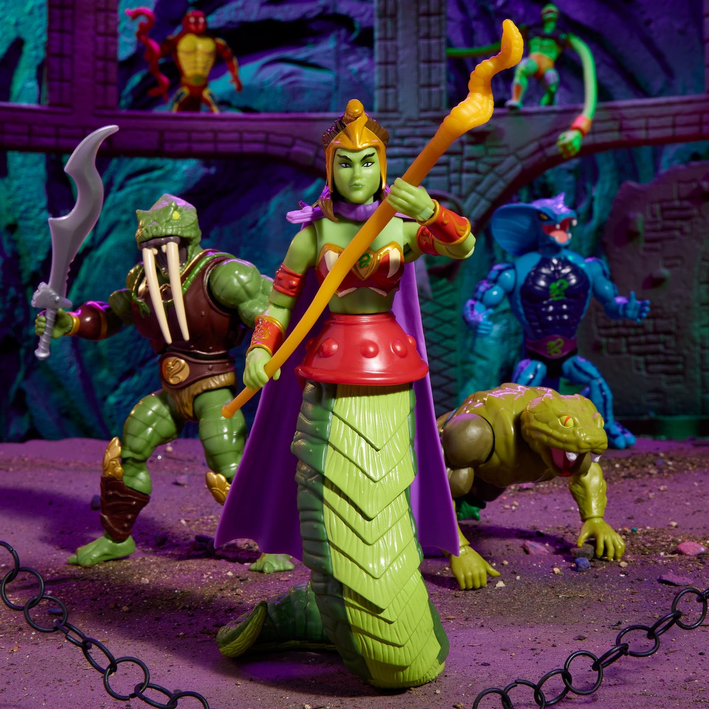 Masters of the Universe Origins Lady Slither Action Figure - Mô Hình Nữ Hoàng Rắn Snake Men - Mattel HPL12 - Góc nhìn khác 3