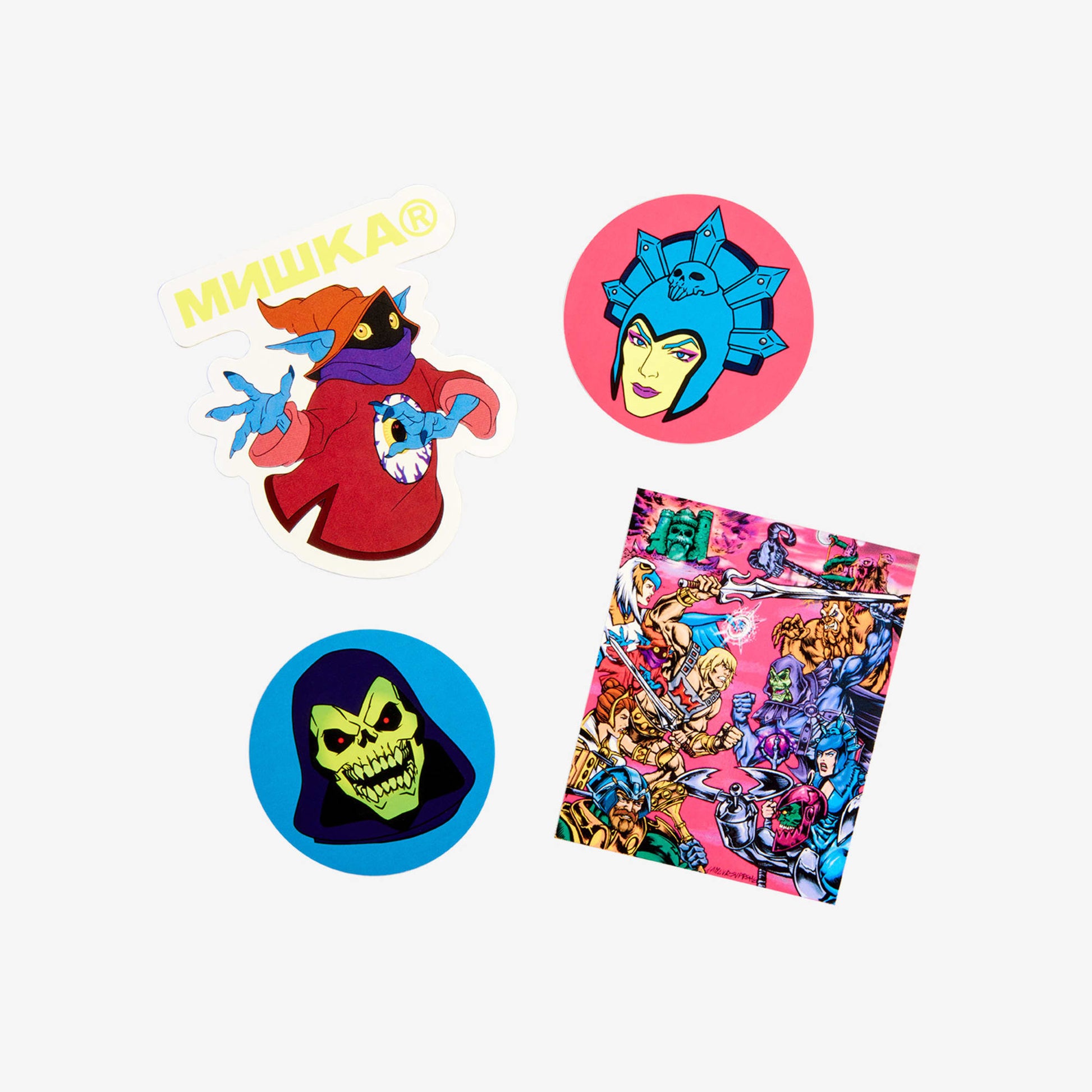 Mishka x MOTU Sticker Pack - Bộ Nhãn Dán Vinyl Cao Cấp - Mattel Creations - Hình ảnh sản phẩm