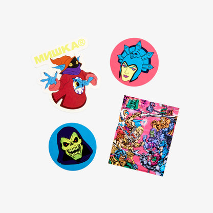 Mishka x MOTU Sticker Pack - Bộ Nhãn Dán Vinyl Cao Cấp - Mattel Creations - Hình ảnh sản phẩm